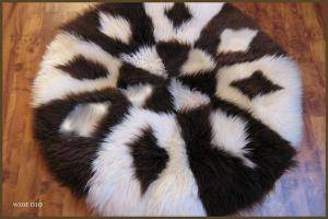 Schapenvachten  - Ronde tapijten - decorative-round-carpets-sheepskin-adam-leather-eco