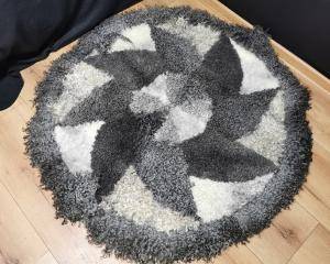 Schapenvachten  - Ronde tapijten - eco-carpets-sheepskin-adam-leather
