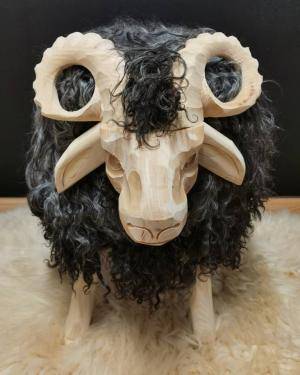 Schapenvachten  - Houten Schapen  - large-ram-wood