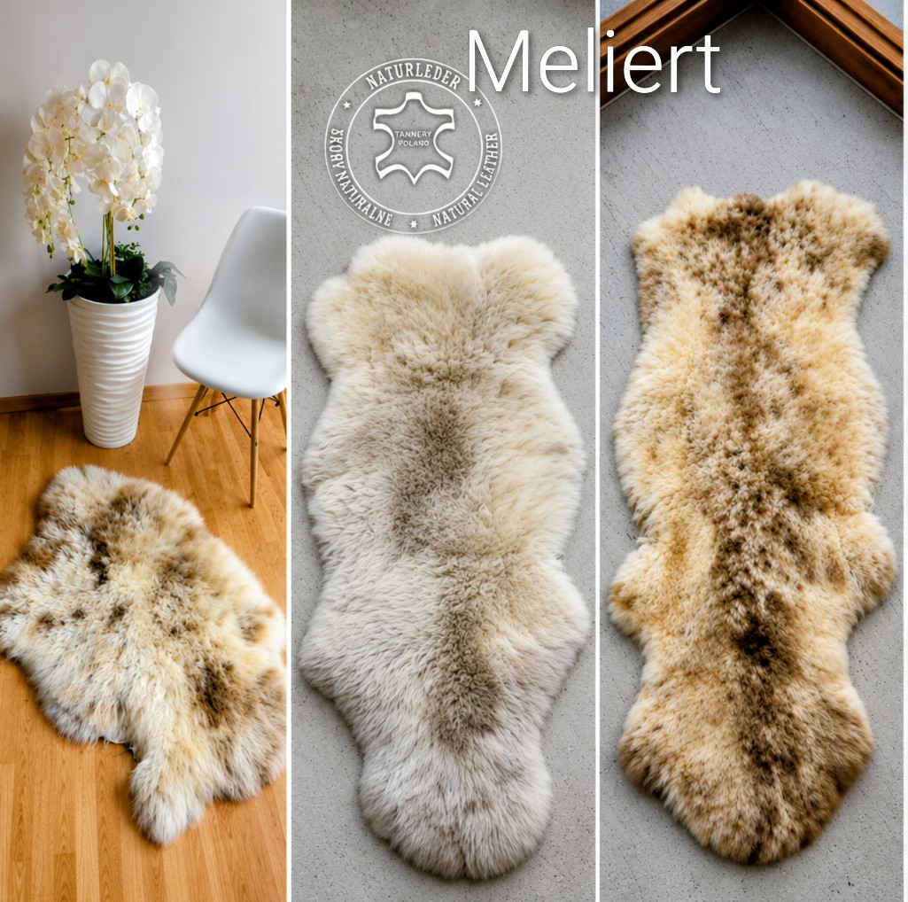 Schapenvachten  - Meliert – natuurlijke schoonheid in een unieke uitvoering!